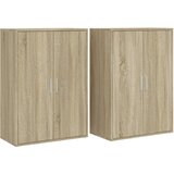  The Living Store Komoda 2 kosa sonoma hrast 60x31x84 cm inženirski les - Komoda, (21442031) | Shoptok.si