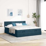  Otomanski okvir kreveta s madracima plavi 180x200cm baršunasti | shoptok.hr