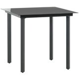 PVC Vrtna jedilna garnitura 5-delna PVC ratan črna | Shoptok.si