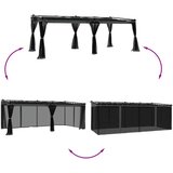  Sjenica s mrežastim zidovima 6 x 3 m antracit čelična | shoptok.hr