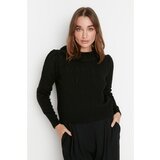 Trendyol Black Collar Detailed Knitwear Sweater Cene