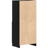vidaXL Kuhinjska omarica črn 57x41,5x131,5 cm inž. les | Shoptok.si
