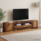  LED TV kabinet UTRECHT 3 kom. Staro drvo Konstruirano drvo Siva 100 x 35 x 40 cm | shoptok.hr