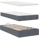  Okvir kreveta s madracima tamnosivi 200x200cm baršunasti | shoptok.hr