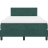  Zajednički krevet s madracem i LED svjetlom tamnozelene boje 120x200 cm od baršuna | shoptok.hr