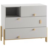 Pinio Svijetlo siva niska dječja komoda 105x100 cm Cube - Cijene