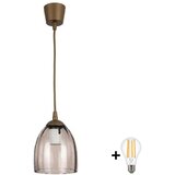 Brilagi LED luster na sajli R GLASS 1xE27/60W/230V prečnik 17 cm braon/zadimljeno bež | Eponuda.com