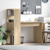 vidaXL Stol s pohranom Sonoman hrast 113x54x120 cm inženjersko drvo | shoptok.hr
