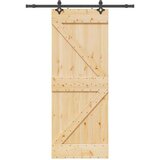 vidaXL Klizna vrata s priborom za montažu 80 x 210 cm masivna borovina | shoptok.hr
