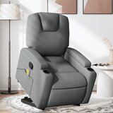 The Living Store Masažni naslanjač s funkcijo vstajanja temno sivo blago - Dvižni Masažni Naslanjač, (21572647) | Shoptok.si