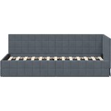  Kutni okvir kreveta Tamno siva 80 cm x 200 cm Baršun | shoptok.hr