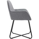  Jedilni stoli 4 kosi svetlo sivo blago | Shoptok.si