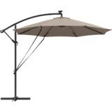 vidaXL Kantaliv dežnik z bananom Taupe 294 x 294 x 248 cm | Shoptok.si