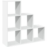 vidaXL Pregrada s knjižno omaro 3-nadstropna bela 99x29x99 cm inž. les | Shoptok.si