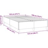  Okvir kreveta bez madraca smeđesivi 120x190cm tkanine | shoptok.hr