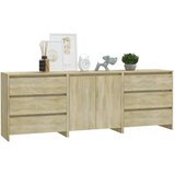 3-dijelna komoda boja hrasta sonome od konstruiranog drva | shoptok.hr