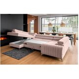 ELTAP Rožnata raztegljiva/s prostorom za shranjevanje kotna sedežna garnitura (levi kot/v obliki črke "U") Louis – | Shoptok.si