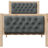  Krevetna konstrukcija Tamno siva 80 x 200 cm Čvrsto borovo drvo Smeđa | Shoptok.si