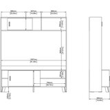 Tvilum Bijeli/u prirodnoj boji TV set u dekoru hrasta 159x181x48 cm Ikast – | shoptok.hr