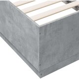 vidaXL Posteljni okvir betonsko siv 90x190 cm inženirski les | Shoptok.si