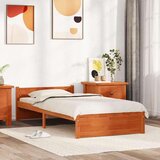  Krevetna konstrukcija s uzglavljem Voštano smeđa 75 x 190 cm | shoptok.hr