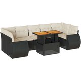 vidaXL 8-dijelni set vrtnih sofa od poliratana s jastucima crni | shoptok.hr