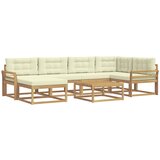  Set vanjskih sofa 7 kom. Bijela i krem | shoptok.hr