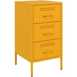 vidaXL Nočna omarica gorčično rumena 36x39x68 cm hladno valjano jeklo | Shoptok.si