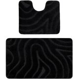 RugsX Preproge Dvodelni kopalniški set preproga SUPREME WAVES, v 60x100 cm Črna | Shoptok.si