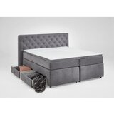 MID.YOU POSTELJA BOXSPRING 160 cm x 200 cm , tekstil siva | Shoptok.si
