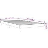  Posteljni okvir dimljeni hrast 100x200 cm inženirski les | Shoptok.si