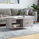 vidaXL Klubska mizica siva sonoma 90x50x40 cm inženirski les | Shoptok.si