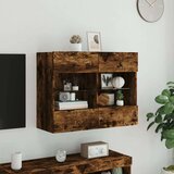 vidaXL Zidni TV ormarić s LED svjetlima boja hrasta 78 5x30x60 5 cm | shoptok.hr