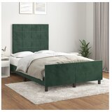  Okvir za krevet s uzglavljem tamnozeleni 120x200 cm baršunasti | shoptok.hr