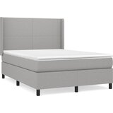  Krevet s oprugama i madracem svjetlosivi 140x190 cm od tkanine | shoptok.hr