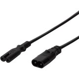 Logilink Napajalni podaljševalni kabel [1x vtič za male aparate C8 - 1x vtičnica za male aparate C7] 2 m črna (20422156) | Shoptok.si