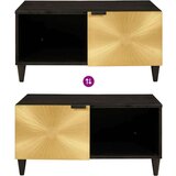 vidaXL Kava Stol Crna i zlatna 80 x 50 x 40 cm | shoptok.hr