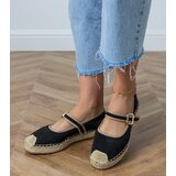 Gemre Black espadrilles with decorative Pilata buckle | shoptok.hr