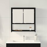  Ogledalo ormar Crni hrast 60 x 16 x 60 cm Konstruirano drvo | shoptok.hr