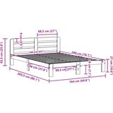 vidaXL Posteljni okvir brez vzmetnice bel 160x200 cm trdna borovina | Shoptok.si