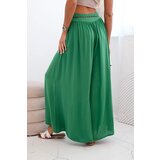 Kesi Włoski Women's wide-leg viscose trousers green | Shoptok.si