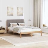  Okvir za krevet s uzglavljem Smeđa 135 x 190 cm tkanina | shoptok.hr