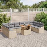  Vrtni set za objed s jastukom 11 pcs Bež i siva | shoptok.hr