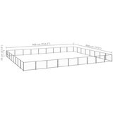 vidaXL kavez za pse crni 72 m² čelični | shoptok.hr