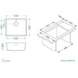 Alveus sudoper omni 30 concrete G81 | shoptok.hr