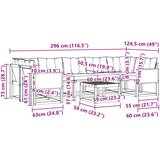  Set vanjskih sofa 8 kom. Prirodna i svjetlosiva | shoptok.hr