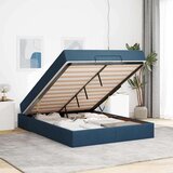  Okvir za krevet s madracem Plava 140 x 190 cm tkanina | shoptok.hr