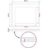  Pravokutni stolni vrh 50 x 40 x 3,2 cm Pravokutni | shoptok.hr
