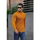 Madmext Yellow Turtleneck Sweater 4368