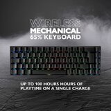 DELTACO GAMING Bežična Tipkovnica DK440R CRNA s RGB Osvjetljenjem - UK Raspored | shoptok.hr